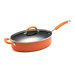 Porcelain Enamel - Orange 5-qt. Saute Pan with Lid