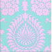 Lily Matilda Full Nursery Fitted Crib Sheet Aqua Damask