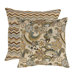 Floral Splash and Wave Floor Pillows (Set of 2)