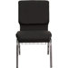 Hercules Series 18.5'' Wide Church Chair with 4.25'' Thick Seat and Communion Cup Book Rack