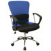 Contemporary Two-Tone Mid-Back Mesh Office Chair with Adjustable Lumbar Support
