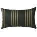 Outdoor/Indoor Vibrant Neptune Stripe Coal Pillow in Black