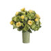 22" Rose, Hydrangea and Ranunculus Floral Arrangement with Ceramic Vase