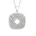 Sterling Silver Micro-Set 116 Cubic Zirconium Square Necklaces