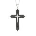Sterling Silver Micro-Set 140 Cubic Zirconium Cross Necklaces