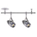 Low Voltage Track and Monopoint Two Light Pentas LED Luminaire Kit in Brushed Aluminum