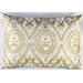 Small Velvet Pillow in Ivory and Gold
