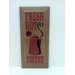 Distressed Wooden Panel with Coffee Art