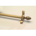 36" Dynasty Fluted Tubular Stair Rod Set with Decorative Brackets Pineapple Finials