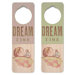 "Dream Time" Wooden Doorknob Sign in Distressed Green
