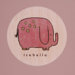 Elephant Picture Frame in Distressed Pink