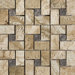 Archaeology 13" x 13" ColorBody Porcelain Glass Pinwheel Mosaic in Babylon
