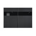 Inline Sliding Door Wardrobe with Two Glass Panels