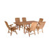 Bahama 7 Piece Rectangular Extension Table Set with Katana Recliner Folding Armchair