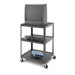 Pixmate 25" x 30" Adjustable Tall Multi-Shelf High Television Cart [54" Height]