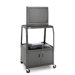 Pixmate 25" x 42" Shelf Height Adjustable Television Cart with Loadtoter Tires [48" - 52" Height]