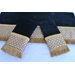 Chenille Dots Black 3-Piece Decorative Towel Set