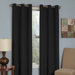 Microfiber Grommet Blackout Window Panel in Black