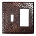 Hammered Copper Single Switch and GFCI Combination Plate