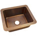 Solid Hand Hammered Copper 18" x 12" Single Bowl Drop-In/Undermount Kitchen Sink