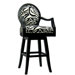 Black Frame Zebra Barstool (Tall)