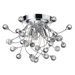 Crystal Buds 3 Light Semi Flush Mount