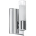 Frosted Glass One Light Wall Sconce with in Polished Chrome