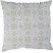 T-3386 18" Decorative Pillow in Grey / White