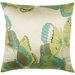 T-3787 18" Decorative Pillow in Cream / Green