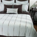 Elle Bedding Set in Light Blue / Chocolate