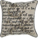 Beige and Black Printed Vintage Decorative Pillow