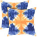 Navy and Orange Decorative Pillow