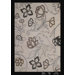 Fusion Ivory/Black Bubblerary Floral Rug