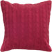 Cable Knit Wooden Button Closure Pillow