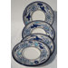 Aqua Fish Design Saucers (Set of 4)