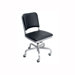 Navy Mid-Back Upholstered Swivel Office Chair