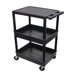 Top Flat Shelf and Middle/Bottom Tub Shelf Utility Cart