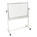 Mobile Magnetic Whiteboard 24" x 36" Silver Frame