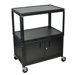Extra Wide AV Cart with Cabinet
