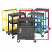 Adjustable Height  Open Shelf Table with Two Big Wheels