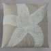 Starfish White Pillow on Natural Linen