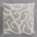 Coral White Pillow on Natural Linen