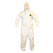 Defender II Microporous Coverall Attached Hood, Boots & Ankles Elastic Waist Wrists Zipper Front - Large