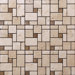Traditional Mini Versailles Mosaic in Beige with Noce Dot