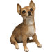 Small Size Chihuahua Sculpture in Tan