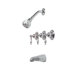 Wellington 3-Handle Volume Control Tub and Shower Faucet