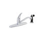 Bayview Single Handle Centerset Kitchen Faucet with Deck Mount Spray