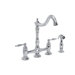 Charlestown Two Handle Widespread Bridge Faucet with Matching Spray