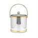 Mylar 3 Qt Ice Bucket with Brass Band in Polished Chrome