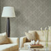 Serene Damask Wallpaper in Hip Tonal Icicle Blue